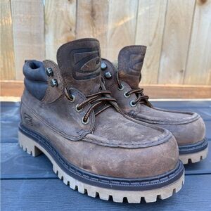 Women’s Vintage Y2K Candie's Dark Brown Leather Lace-Up Boots